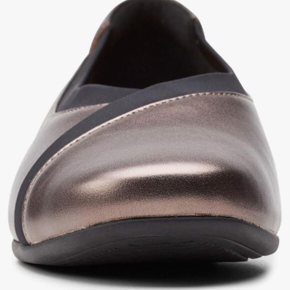 Clarks Unstructured Loafers in Pebble Metallic Women's 9M Comfort - Picture 7 of 7